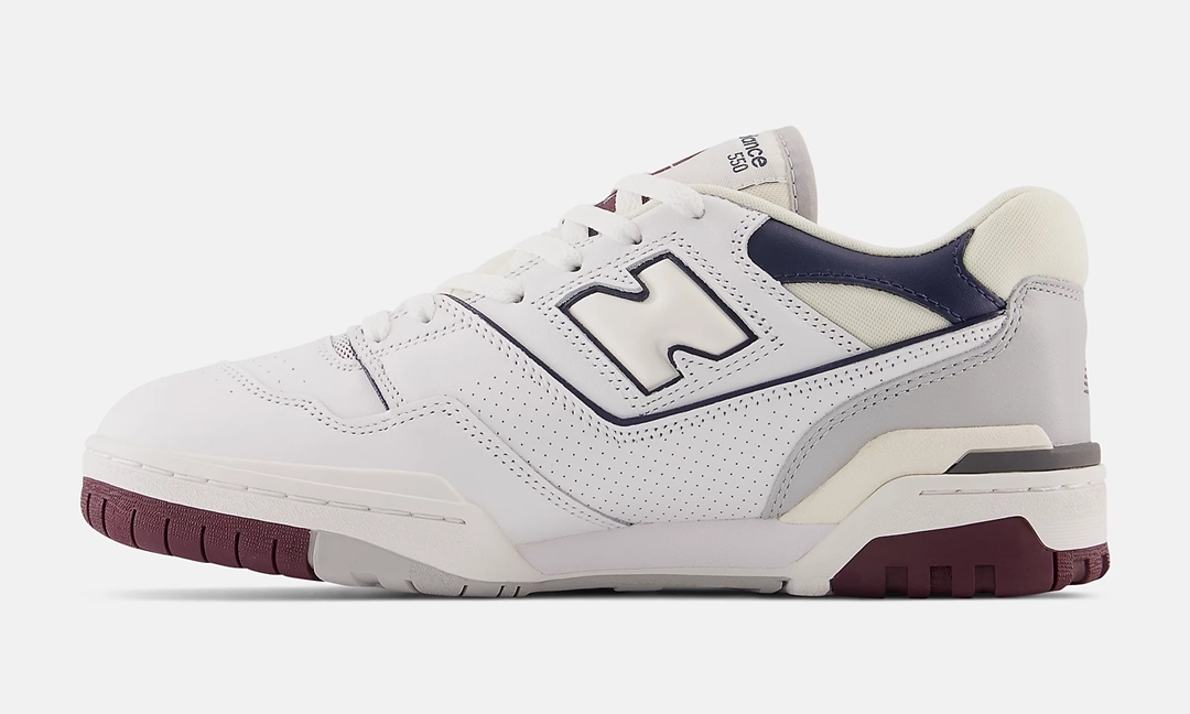 【国内 10/14 発売】New Balance BB550 PWB “White/Burgundy” (ニューバランス)