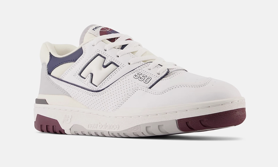 【国内 10/14 発売】New Balance BB550 PWB “White/Burgundy” (ニューバランス)