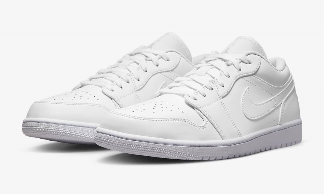 【国内 9/17 発売】ナイキ エア ジョーダン 1 ロー "トリプルホワイト" (NIKE AIR JORDAN 1 LOW "Triple White") [553558-136]