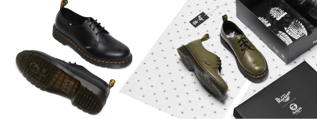 Dr. Martens × AAPE BY *A BATHING APE 初コラボが9/16 発売 (ドクターマーチン ア ベイシング エイプ)