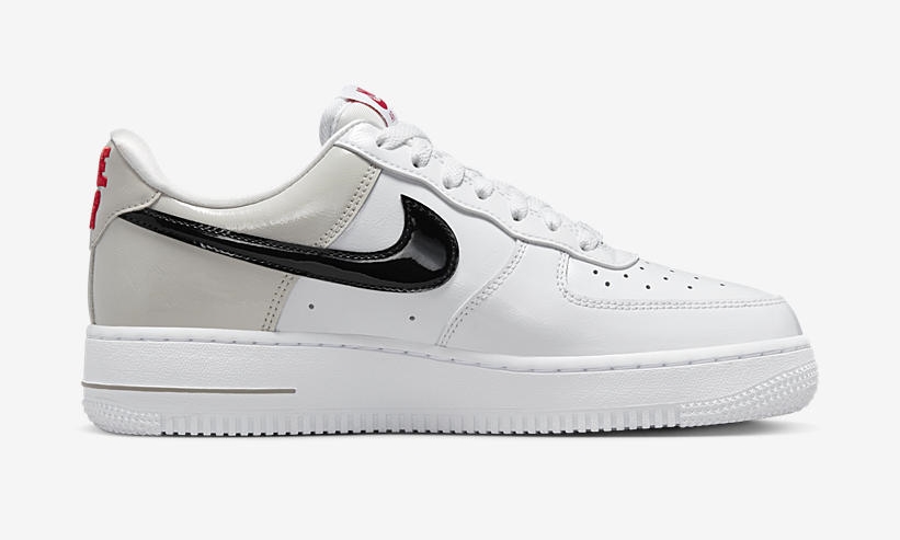 2022年 発売予定！ナイキ エア フォース 1 ロー “パテントスウッシュ/ホワイト” (NIKE AIR FORCE 1 LOW “Patent Swoosh/White”) [DQ7570-001]