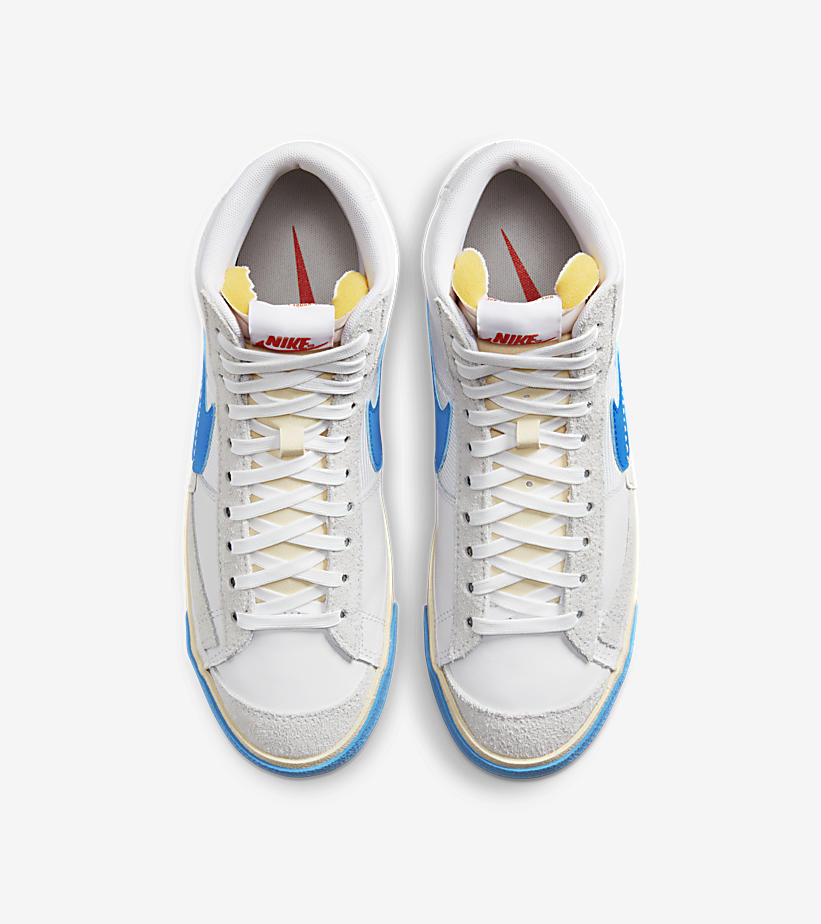 2022年 発売予定！ナイキ ブレーザー ミッド 77 “リマースタード/ホワイト/フォトブルー” (NIKE BLAZER MID 77 “Remastered/White/Photo Blue”) [DQ7673-102]