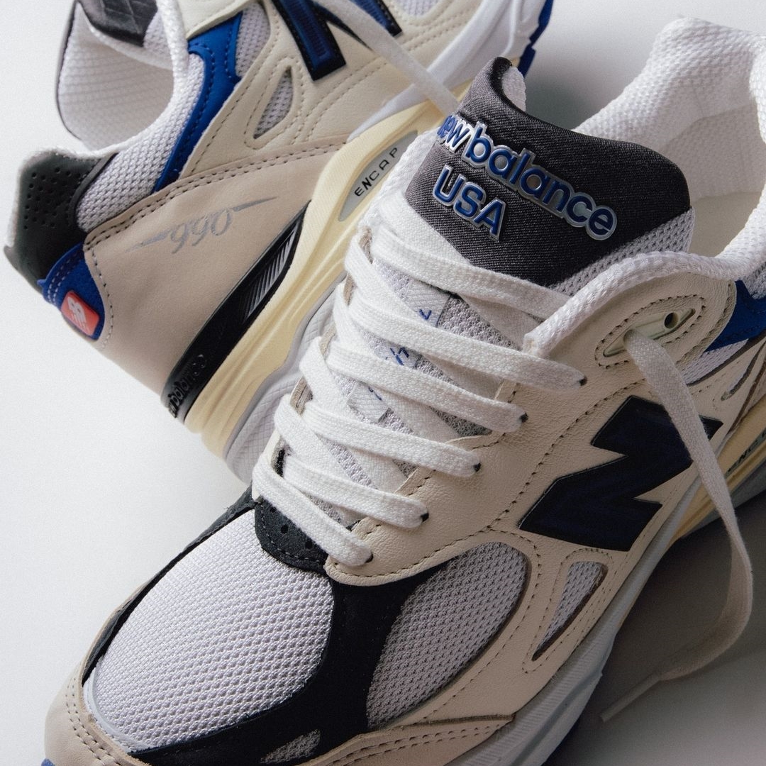 【国内 11/23 発売】New Balance M990v3 WB3 “White/Blue” Made in USA (ニューバランス メイドインUSA)