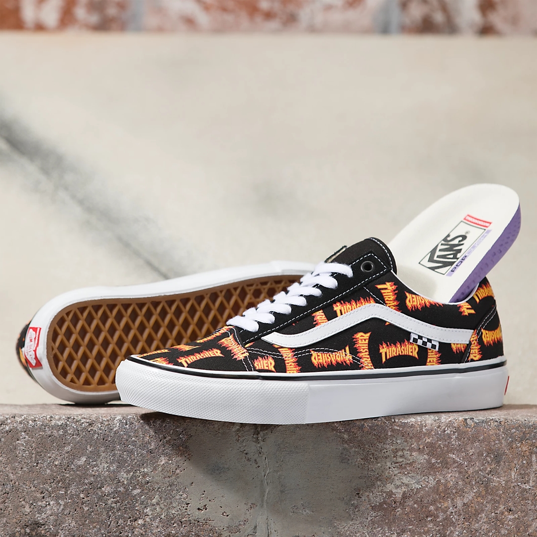 海外発売！VANS EXCLUSIVE X THRASHER OLD SKOOL "Black/Multi" (バンズ スラッシャー オールドスクール)