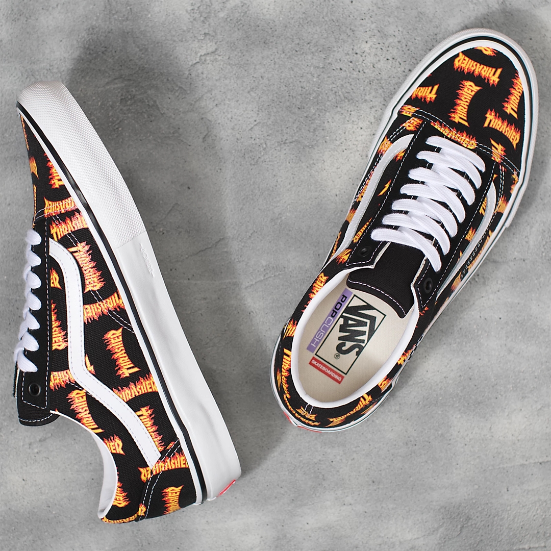 【国内 10/8 発売】VANS EXCLUSIVE X THRASHER OLD SKOOL “Black/Multi” (バンズ スラッシャー オールドスクール)