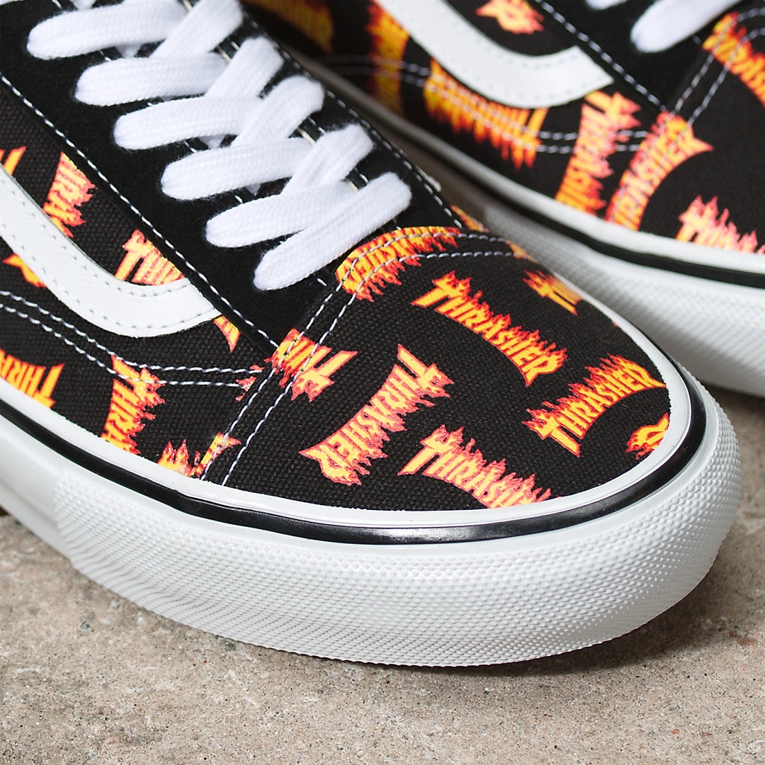 【国内 10/8 発売】VANS EXCLUSIVE X THRASHER OLD SKOOL “Black/Multi” (バンズ スラッシャー オールドスクール)