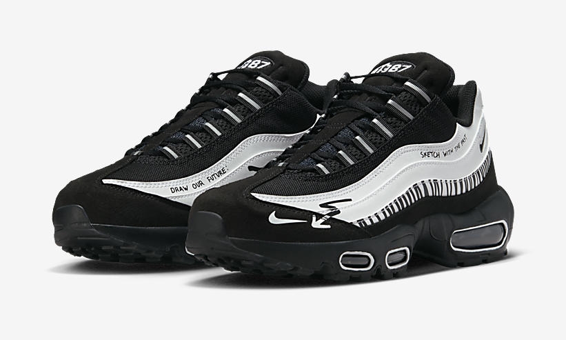 2022年 発売予定！ナイキ エア マックス 95 “スケッチ/ホワイト/ブラック” (NIKE AIR MAX 95 “Sketch/White/Black”) [DX4615-100]