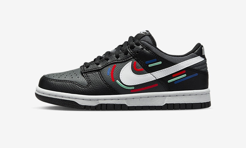 2022年 発売予定！ナイキ GS ダンク ロー “マルチライン/ブラック” (NIKE GS DUNK LOW “Multi Line/Black”) [FB8022-001]