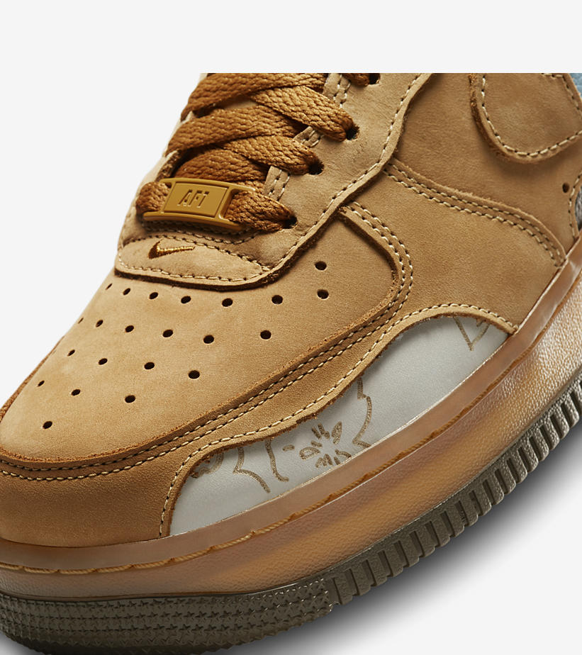 【国内 12/16 発売】ナイキ エア フォース 1 ロー “シースルー/ウィート/フラックス” (NIKE AIR FORCE 1 LOW “See-Thru/Wheat/Flax”) [DQ7580-700]