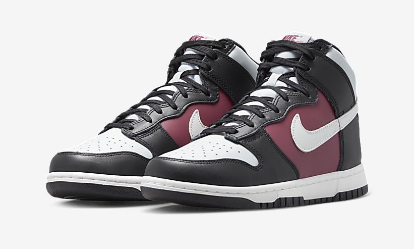 【国内 1/25 発売】ナイキ ダンク ハイ “グレー/ブラック/バーガンディ” (NIKE DUNK HIGH “Grey/Black/Burgundy”) [DD1869-005]