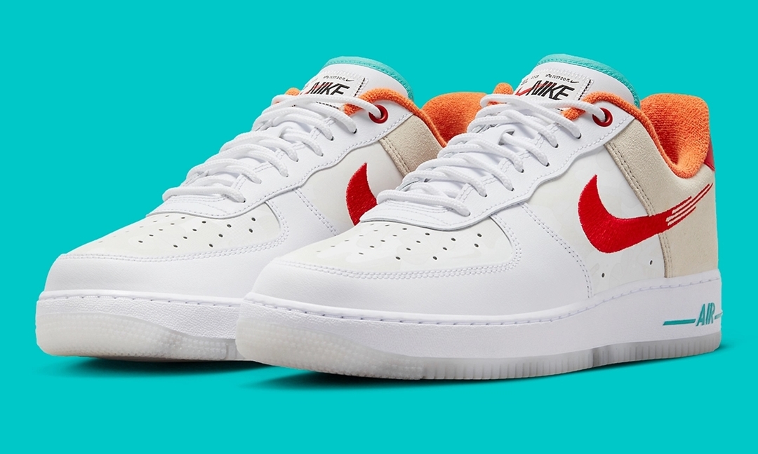 2022年 発売予定！ナイキ エア フォース 1 ロー “ジャストドゥイット/ホワイト/レッド/ティール” (NIKE AIR FORCE 1 LOW “Just Do It/White/Red/Teal”) [FD4205-161]