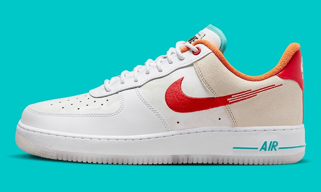 2022年 発売予定！ナイキ エア フォース 1 ロー “ジャストドゥイット/ホワイト/レッド/ティール” (NIKE AIR FORCE 1 LOW “Just Do It/White/Red/Teal”) [FD4205-161]