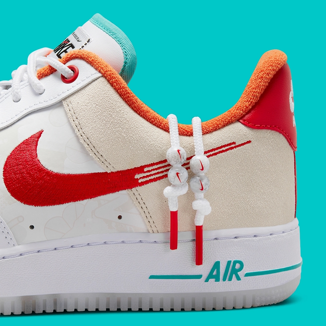 2022年 発売予定！ナイキ エア フォース 1 ロー “ジャストドゥイット/ホワイト/レッド/ティール” (NIKE AIR FORCE 1 LOW “Just Do It/White/Red/Teal”) [FD4205-161]