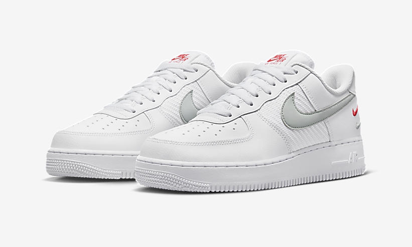 2022年 発売予定！ナイキ エア フォース 1 07 ロー “ホワイト/グレー/レッド” (NIKE AIR FORCE 1 07 LOW “White/Grey/Red”) [FD0666-100]