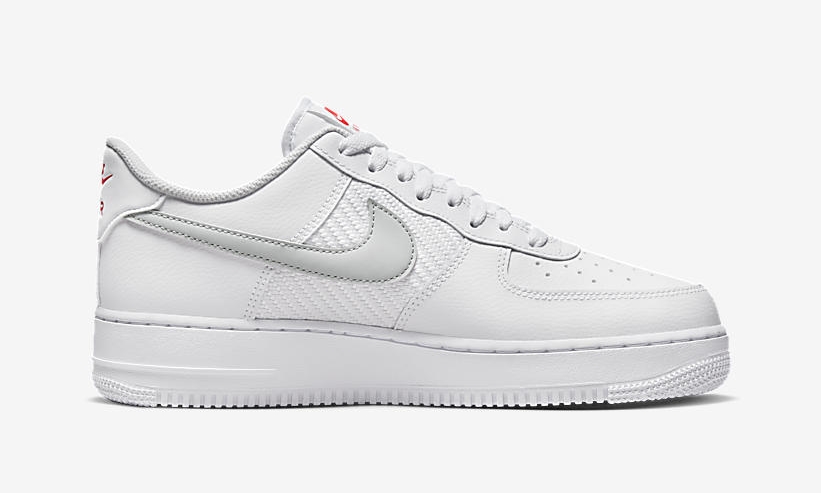 2022年 発売予定！ナイキ エア フォース 1 07 ロー “ホワイト/グレー/レッド” (NIKE AIR FORCE 1 07 LOW “White/Grey/Red”) [FD0666-100]