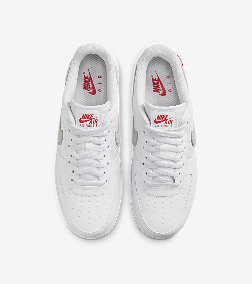 2022年 発売予定！ナイキ エア フォース 1 07 ロー “ホワイト/グレー/レッド” (NIKE AIR FORCE 1 07 LOW “White/Grey/Red”) [FD0666-100]