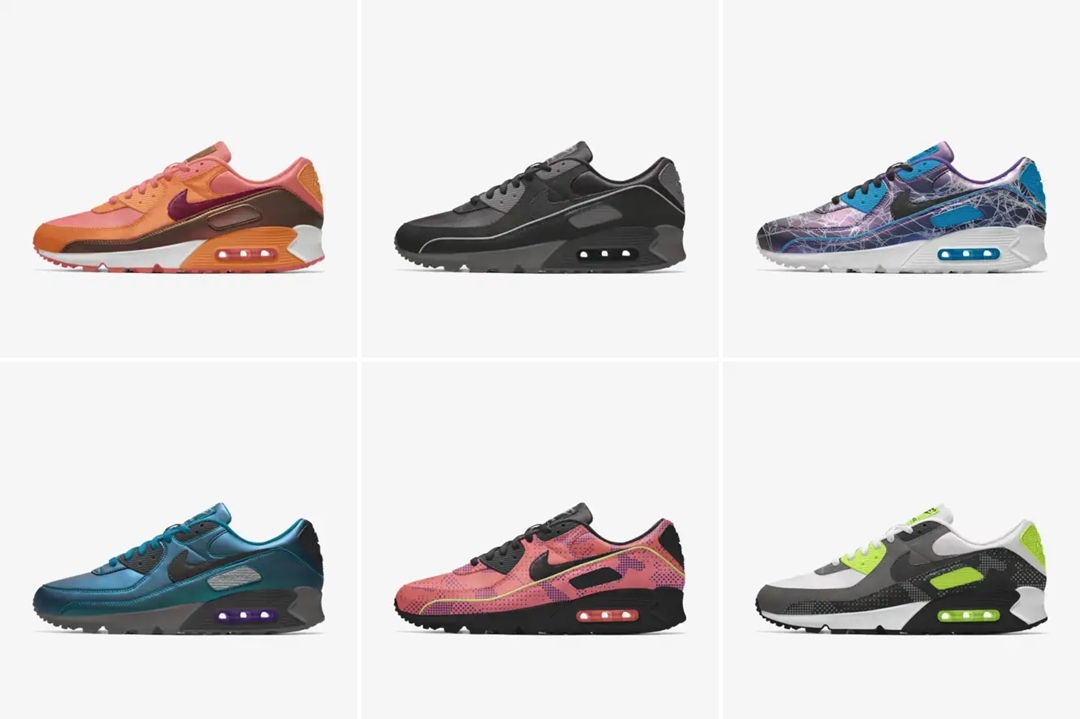 【NIKE BY YOU】虹色エフェクト、グローインザダークが選択可能！ナイキ エア マックス 90 アンロックド (NIKE AIR MAX 90 UNLOCKED) [FD5176-900]