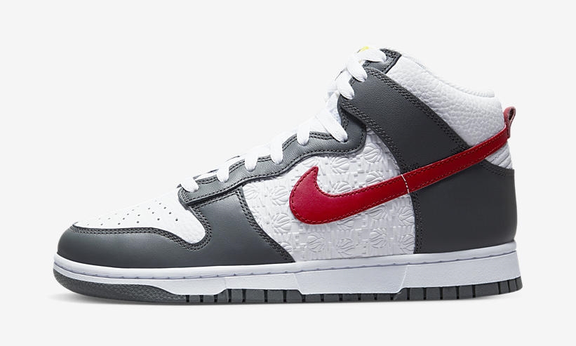 2022年 発売予定！ナイキ ダンク ハイ “フープスロゴ/ホワイト/グレー/レッド” (NIKE DUNK HIGH “Hoops Logo/White/Grey/Red”) [FD0668-001]