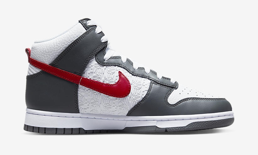 2022年 発売予定！ナイキ ダンク ハイ “フープスロゴ/ホワイト/グレー/レッド” (NIKE DUNK HIGH “Hoops Logo/White/Grey/Red”) [FD0668-001]