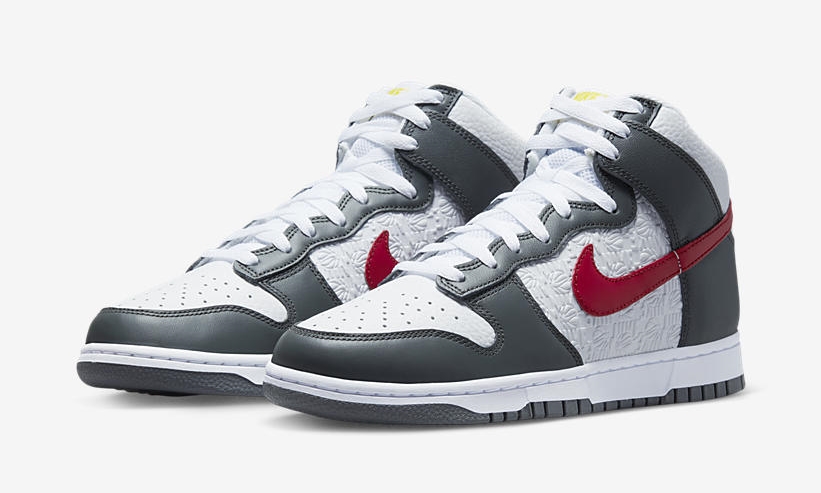 2022年 発売予定！ナイキ ダンク ハイ “フープスロゴ/ホワイト/グレー/レッド” (NIKE DUNK HIGH “Hoops Logo/White/Grey/Red”) [FD0668-001]