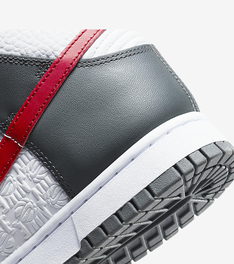 2022年 発売予定！ナイキ ダンク ハイ “フープスロゴ/ホワイト/グレー/レッド” (NIKE DUNK HIGH “Hoops Logo/White/Grey/Red”) [FD0668-001]