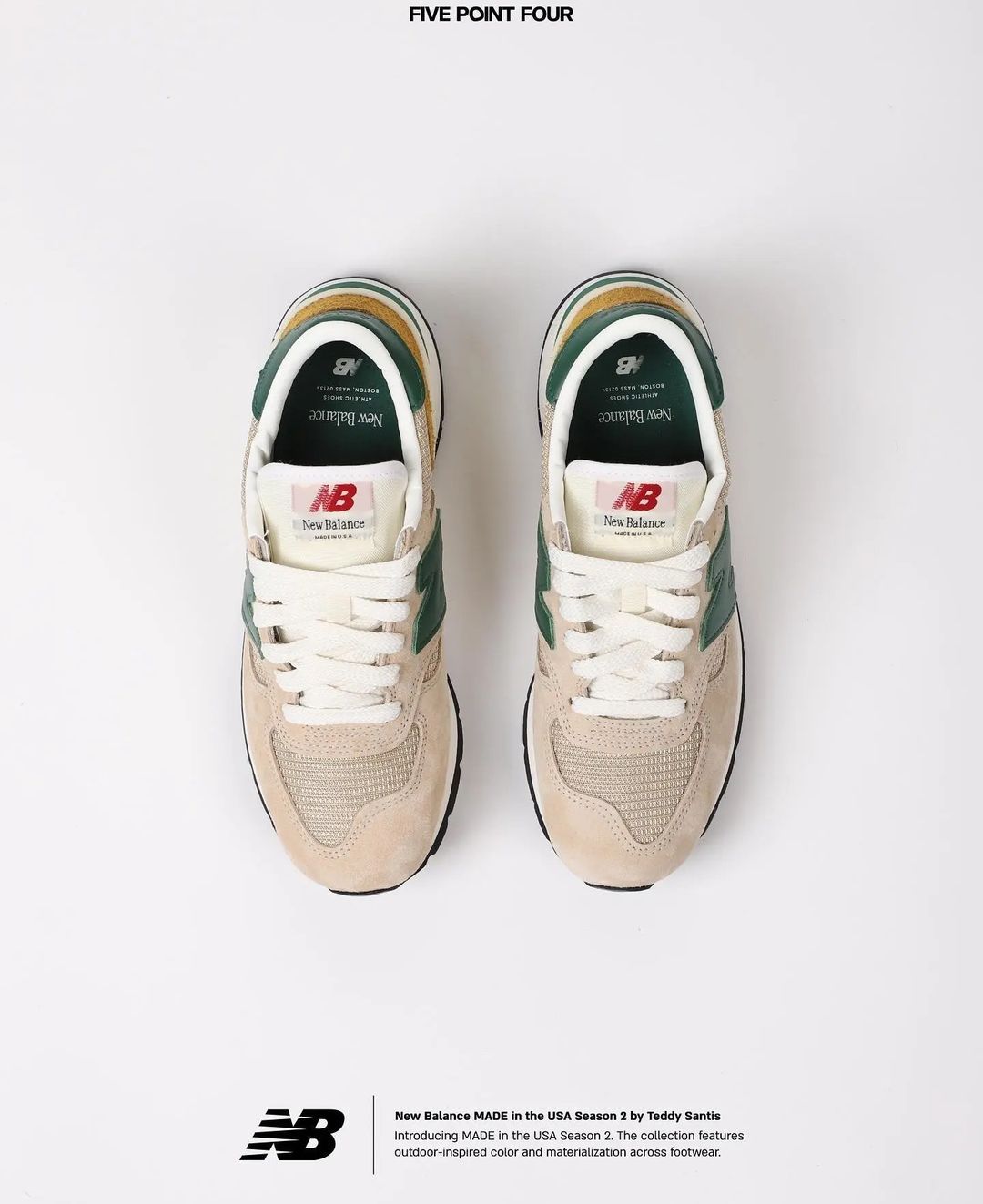 国内 1/26 発売】New Balance M990 TG1 “Beige/Green” Made in USA ...