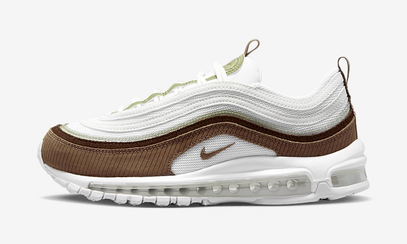 【国内 10/30 発売】ナイキ ウィメンズ エア マックス 97 SE “ホワイト/ブラウンコーデュロイ” (NIKE WMNS AIR MAX 97 SE “White/Brown Corduroy”) [DZ5377-121]