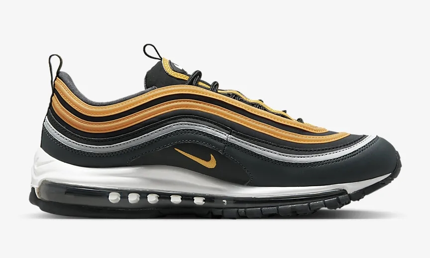 【国内 10/31 発売】ナイキ エア マックス 97 “ブラック/ユニバーシティゴールド” (NIKE AIR MAX 97 “Black/University Gold”) [DX0754-002]