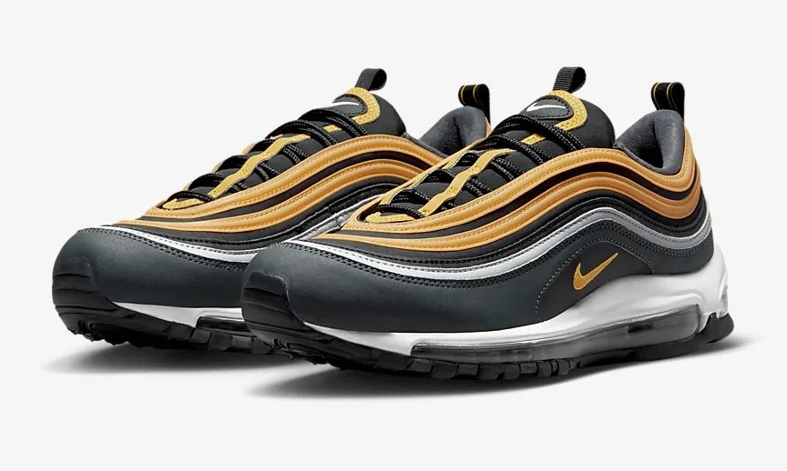 【国内 10/31 発売】ナイキ エア マックス 97 “ブラック/ユニバーシティゴールド” (NIKE AIR MAX 97 “Black/University Gold”) [DX0754-002]