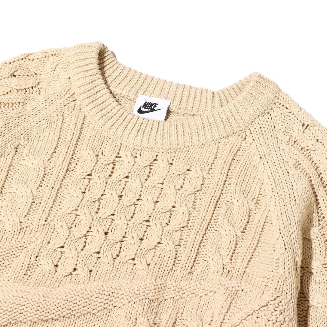 ケーブルニットセーター「AS M NL CABLE KNIT SWEATER LS」がナイキから10/22 発売 (NIKE) [DQ5177-010/DQ5177-206]