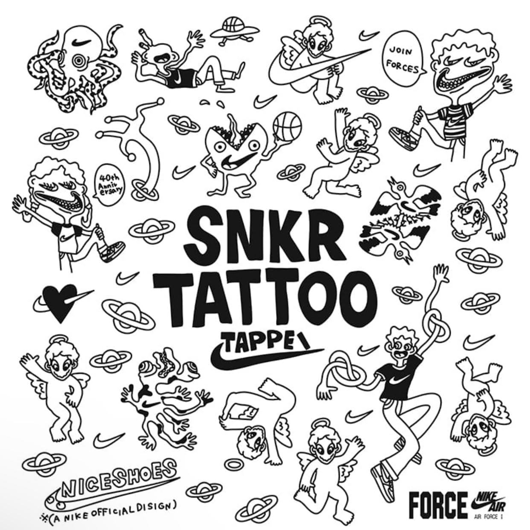 【AF1 40周年】タトゥーアーティスト「TAPPEI」デザインのレーザーカスタマイゼーションイベント「SNKR TATTOO」がナイキショップにて開催中 (NIKE AIR FORCE 1 エア フォース)