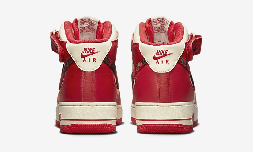 【国内 1/15 発売予定】ナイキ エア フォース 1 07 ミッド LX “レッド/タータンチェック” (NIKE AIR FORCE 1 07 MID LX “Red/Tartan Check”) [DV0792-101]