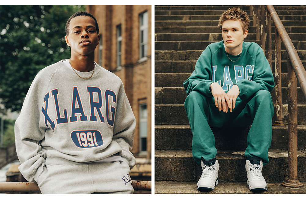 XLARGE × Champion コラボレーション最新作のREVERSE WEAVE クルーネックスウェット/スウェットパンツが10/22 発売 ​(エクストララージ チャンピオン)