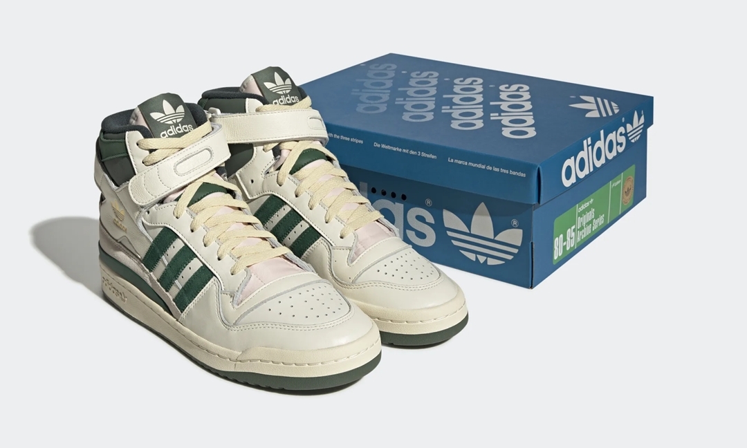 【発売中】adidas Originals FORUM 84 HI “Off White/Team Dark Green” (アディダス オリジナルス フォーラム 84 ハイ “オフホワイト/チームダークグリーン”) [GW2203]