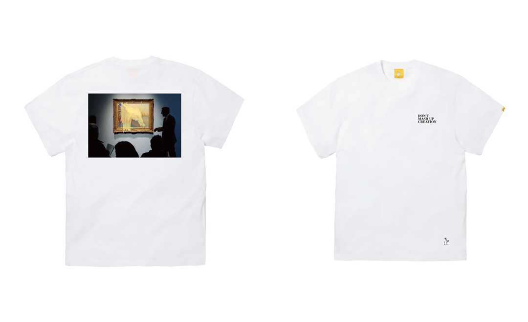 モネの「積みわら」へマッシュポテトぶちまけ事件をプリントした ”Protect the earth T-shirt 3rd” が#FR2から11月下旬発売 (CLAUDE MONET Meules Mashed potatoes)