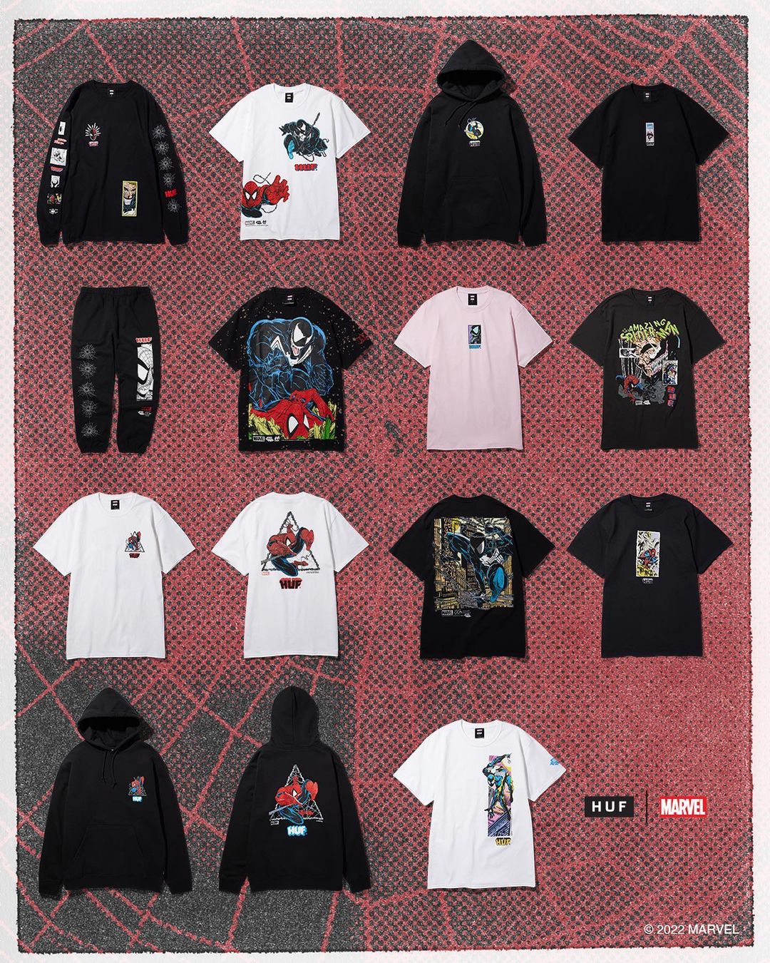 HUF × MARVEL 「SPIDERMAN COLLECTION」が国内 11/26 発売 (ハフ マーベル スパイダーマン コレクション)