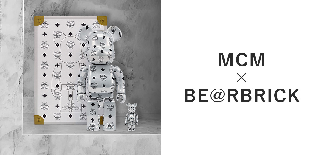 BE@RBRICK MCM WHITE CHROME 100% & 400%