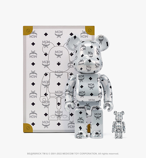 【12月中旬発売】MCM × BE@RBRICK WHITE CHROME Ver. 100% & 400% (エムシーエム ベアブリック ホワイトクローム)