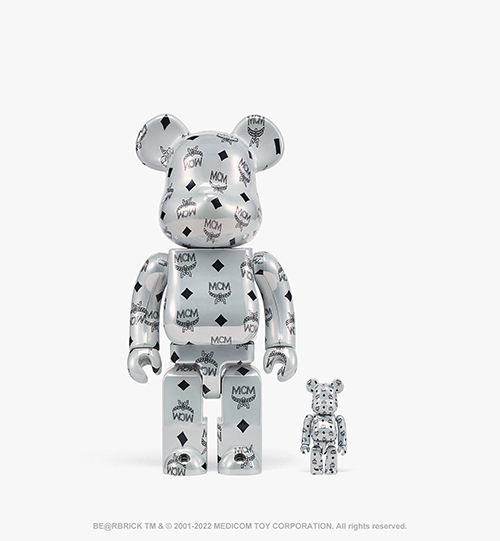 【12月中旬発売】MCM × BE@RBRICK WHITE CHROME Ver. 100% & 400% (エムシーエム ベアブリック ホワイトクローム)