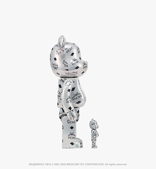 【12月中旬発売】MCM × BE@RBRICK WHITE CHROME Ver. 100% & 400% (エムシーエム ベアブリック ホワイトクローム)