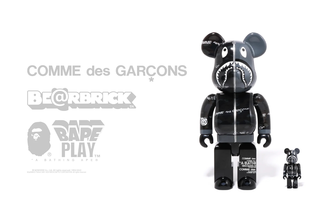 12/3 発売！BE@RBRICK × A BATHING APE CDG CAMO SHARK 100% & 400 ...