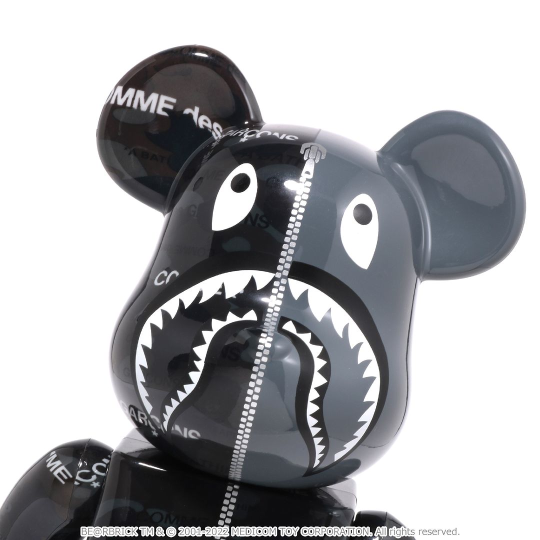 12/3 発売！BE@RBRICK × A BATHING APE CDG CAMO SHARK 100% & 400% “COMME des GARÇONS Osaka Exclusive” (ベアブリック ア ベイシング エイプ)