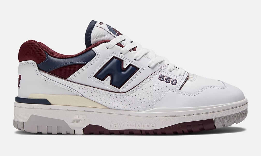 海外発売！New Balance BB550 NCD “White/Burgundy” (ニューバランス)