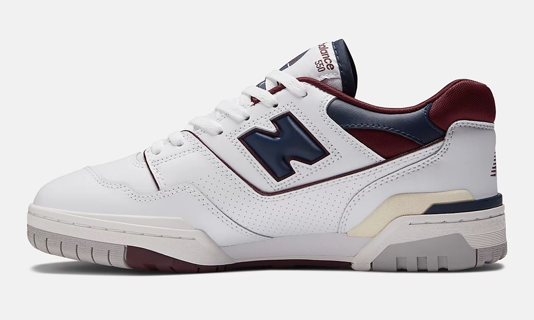 海外発売！New Balance BB550 NCD “White/Burgundy” (ニューバランス)