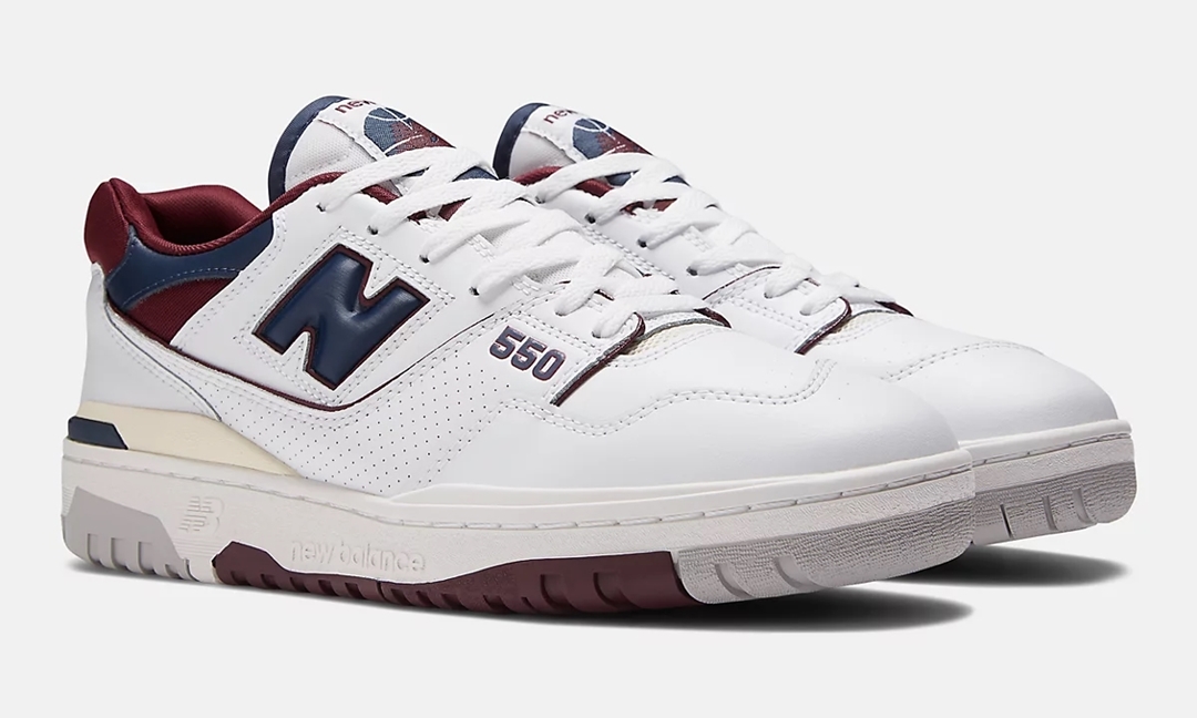 海外発売！New Balance BB550 NCD “White/Burgundy” (ニューバランス)