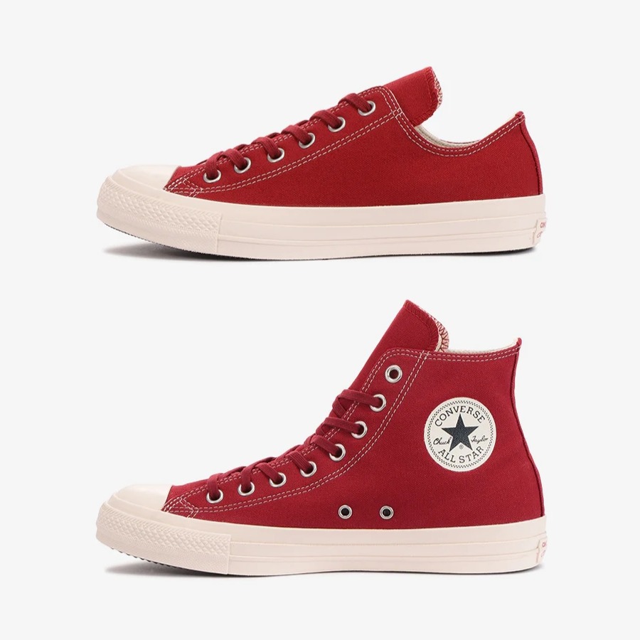 【国内 11/8 発売】オールスター 100のカラーアレンジモデル CONVERSE ALL STAR 100 CRIMSONRED OX/HI (コンバース オールスター 100 クリムゾンレッド)