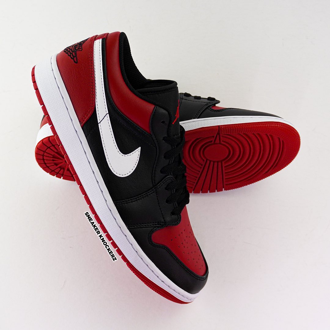 【国内 3/19 発売】ナイキ エア ジョーダン 1 ロー “ブレッドトゥ” (NIKE AIR JORDAN 1 LOW “Bred Toe/Black/Red/White”) [553558-066]