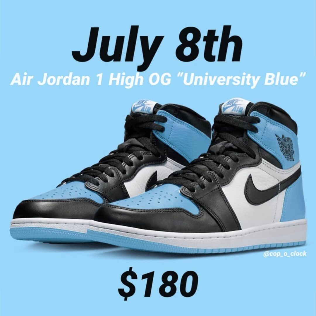 【国内 7/22 発売予定】ナイキ エア ジョーダン 1 ハイ OG “ユニバーシティブルー” (NIKE AIR JORDAN 1 HIGH OG “University Blue”) [DZ5485-400]