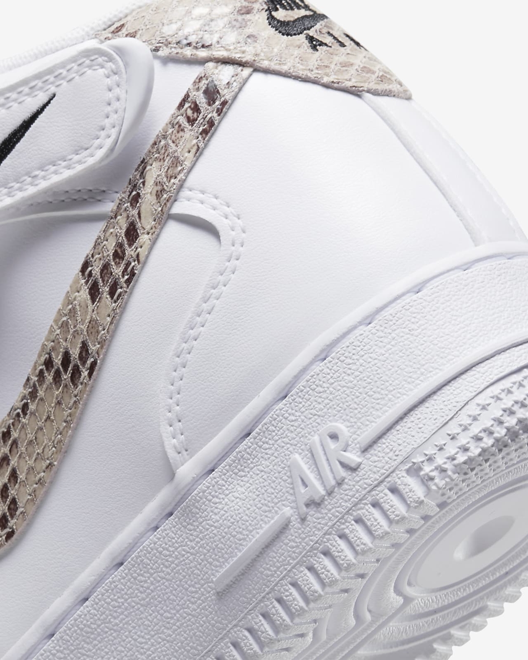 2023年 発売予定！ナイキ エア フォース 1 ミッド ”スネークスキンスウッシュ/ホワイト” (NIKE AIR FORCE 1 MID “Snakeskin Swoosh/White”) [DD9625-101]