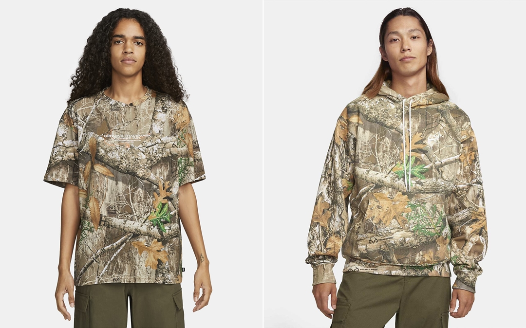 「Realtree」を全面に使用したナイキ SB フリース オールオーバー プリント パーカー & TEE (NIKE SB リアルツリー) [DR1027-247/DR7770-247]